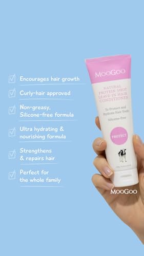 MooGoo 1oz Protein Leave-In Conditioner for Dry & Damaged Hair - Natural Hydrating Hair Treatment, Paraben-Free, Cruelty-Free