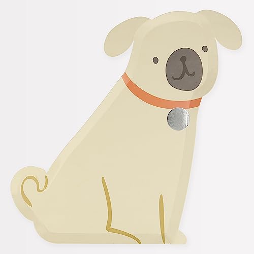 Meri Meri Dog Shaped Disposable Birthday Party Plates - Pack of 8