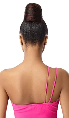 Outre Pretty Quick Bun & Bangs - NICOLA Synthetic Hair Piece (1B)