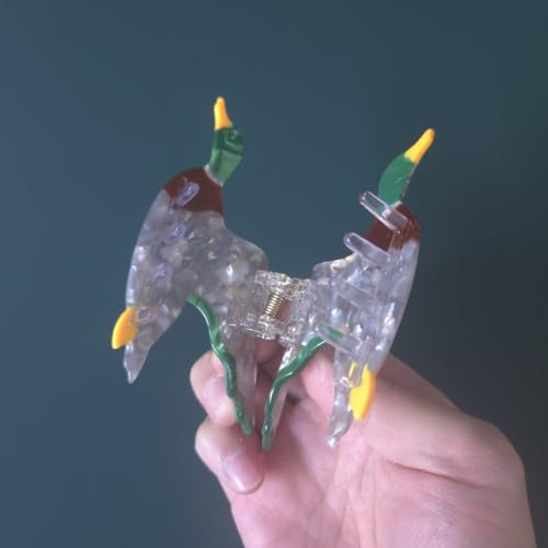 Mallard Acetate Hair Claw Clip for Women - Cute Bird Design
