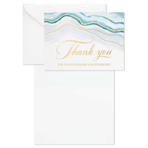 Hallmark Sympathy Thank You Cards - 20-Pack with Agate Design