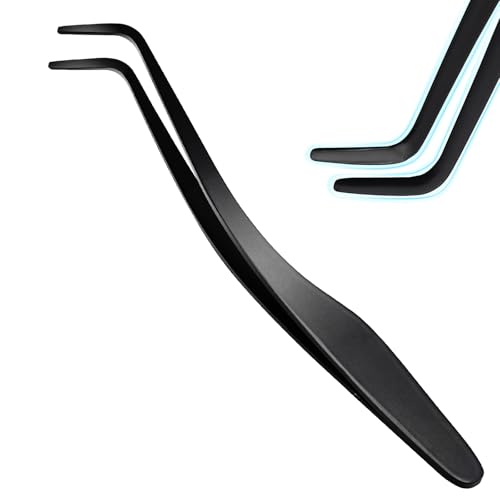 Stainless Steel Lash Tweezers for DIY Cluster Lashes - Curved Tip