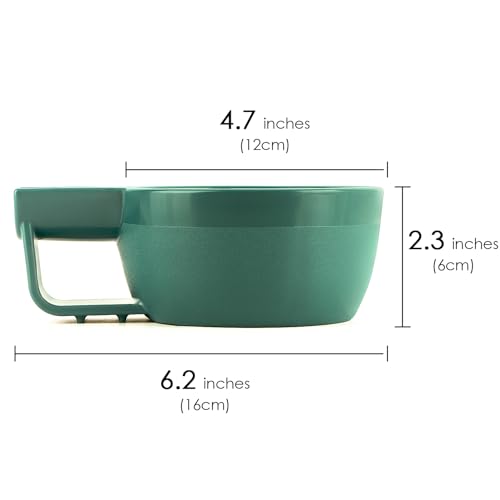 Linkidea Plastic Shaving Soap Bowl with Lathering Ridges, Green