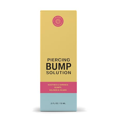 BASE LABORATORIES Piercing Bump Solution Oil - 0.5 Fl Oz (Pack of 2) | Keloid Bump & Aftercare Relief