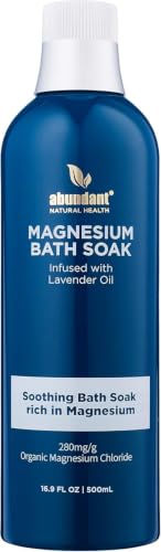 Abundant Natural Health Ocean Magnesium Bath Soak with Lavender, 500mL