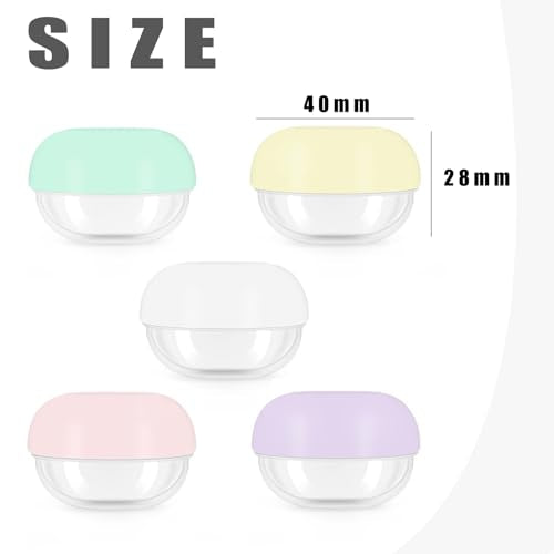 Gerilkai 5× 10ml Travel Containers Set — Leak-Proof Makeup/Jar Bottles (Assorted Colors)