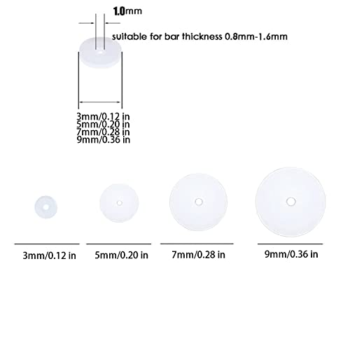 Bloomfall Clear Piercing Discs for Keloid Treatment - 120 pcs