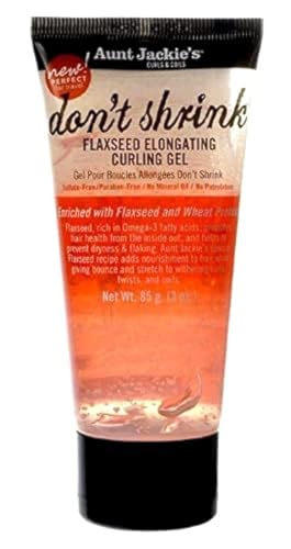 Aunt Jackie's Flaxseed Curling Gel for Natural Hair 3 Oz - Elongating & Frizz Control