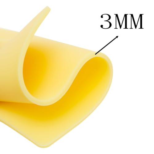 KingWei 5-Pack Tattoo Practice Skin Sheets - 3mm Thick Silicone for Microblading & Tattooing