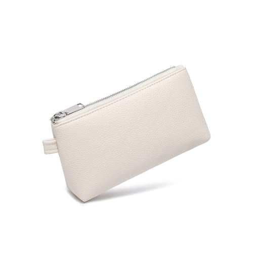 YONBEN Small PU Leather Makeup Bag for Purse, Compact Cosmetic Pouch