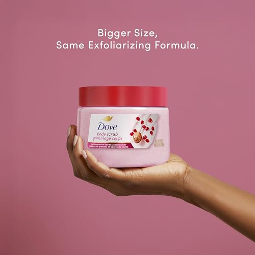 Dove Pomegranate & Shea Butter Body Scrub - 15 oz Exfoliator for Smooth Skin