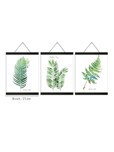8-Inch Magnetic Poster Hanger - 3 Pack Wooden Frame Kit
