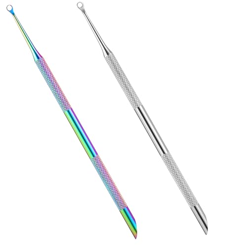 Ptwola Dual Ended Cuticle Remover Kit - Stainless Steel Nail Care Tools