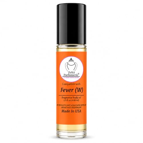 ZEKA PARFUMERIE Travel Size Fragrance Body Oil for Women – Fever Inspired Roll-On 1/3 oz