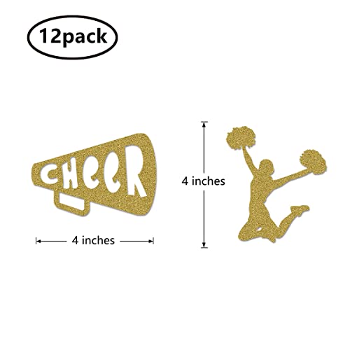 12-Pack Cheerleader Centerpiece Sticks for Birthday Parties
