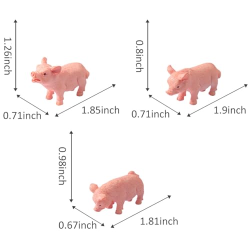 12Pcs Miniature Pig Figurines Set for Fairy Garden & Cake Toppers