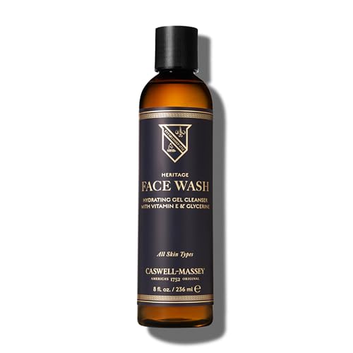Caswell-Massey Men’s Face Wash Gel with Vitamin E & Orange Oil, Sensitive Skin Cleanser, 8 Fl Oz