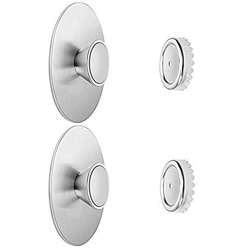 PIGIAOKA Magnetic Soap Holder - 2Pcs Stainless Steel Self-Draining Soap Dishes for Shower & Kitchen