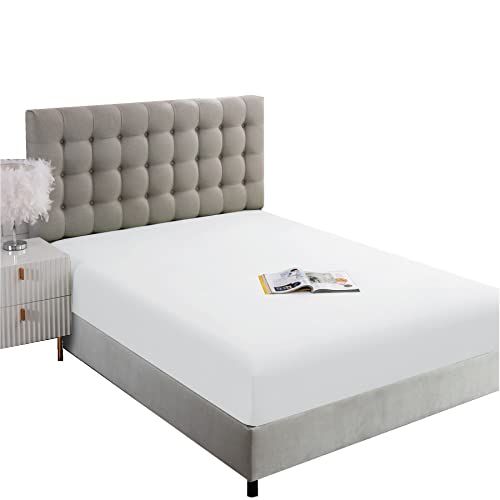 Ghooss Queen Size Fitted Sheet, Soft Microfiber, Deep Pocket