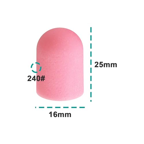 Create Idea 11pcs Nail Sanding Caps Set 16mm x 25mm for Natural & Artificial Nails