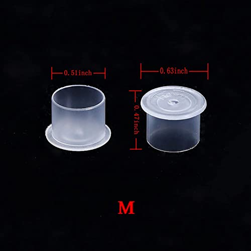 Medium Tattoo Ink Caps 13MM - 1000pcs Disposable Plastic Cups for Microblading