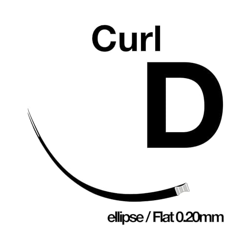 D Curl Flat Eyelash Extensions - 0.20mm Thickness, 17mm Length