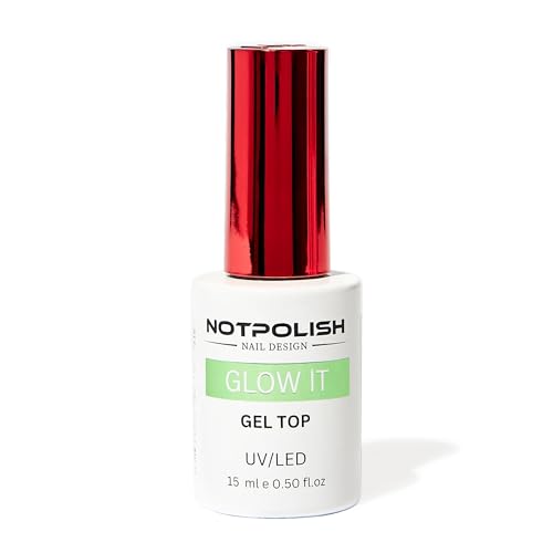 Notpolish Glow-It Gel Top Coat - Glow in the Dark Finish, 15ml