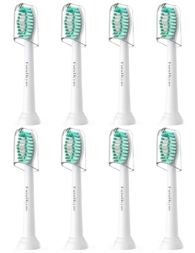 Futulkyus Replacement Brush Heads for Philips Sonicare, 8 Pack, White