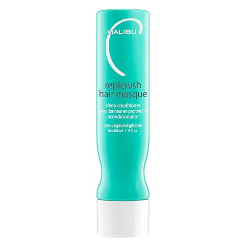 Malibu C Replenish Hair Masque 9 oz - Deep Hydrating Hair Repair & Color Protect