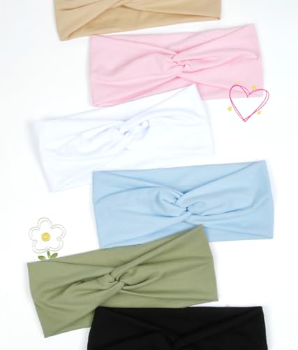 TERSE Headbands for Women Non Slip Twist Spring Headbands - Color-B