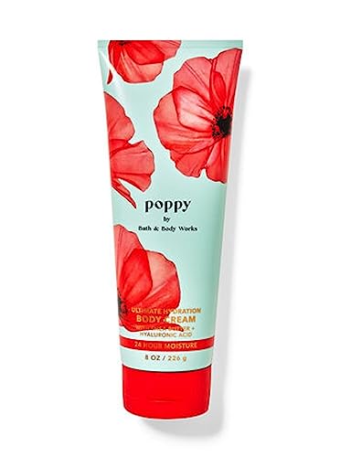 Bath & Body Works Poppy Hydrating Body Cream Gift Set for Women, 8 Fl Oz