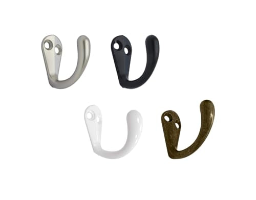 Antique Brass Single Prong Hook Hangers (6-Pack) - Durable & Sturdy