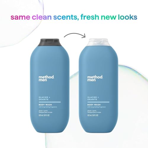 Method Men Body Wash, Glacier and Granite Scent, 18 oz (2 Pack)
