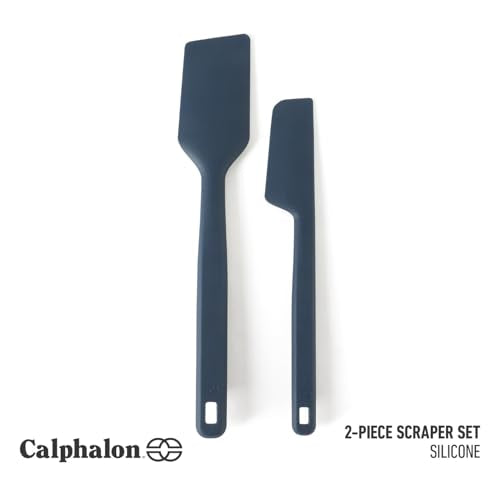 Calphalon 2-Piece Silicone Kitchen Scraper Set - Heat-Resistant, Nonstick Safe