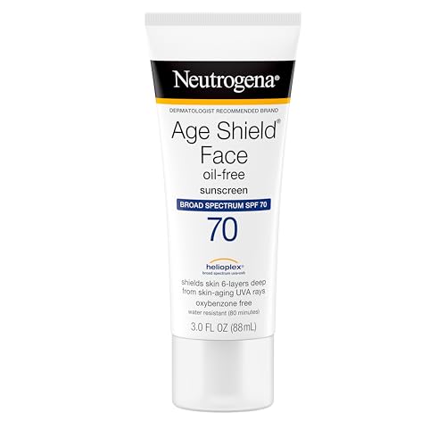Neutrogena Age Shield Face Sunscreen SPF 70 - Oil-Free, Non-Comedogenic, 3 fl oz