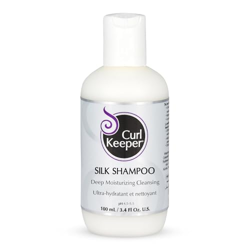 Curl Keeper Silk Shampoo 3.8 Fl Oz - Deep Moisturizing, Sulfate-Free, Water-Based for All Curl Types