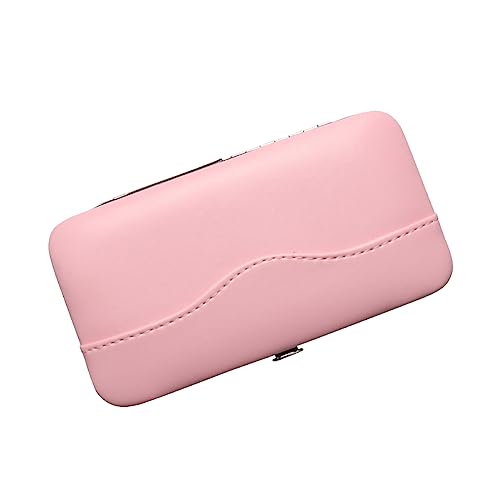 GSHLLO Pink PU Leather Tweezer Storage Case for Eyelash Extensions