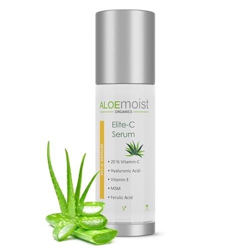 AloeMoist Vitamin C Serum for Face with Hyaluronic Acid - 0.5 fl oz