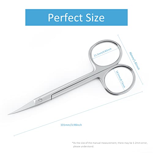 Qunzhao Curved Cuticle Scissors 01 - Stainless Steel Nail Grooming Tool