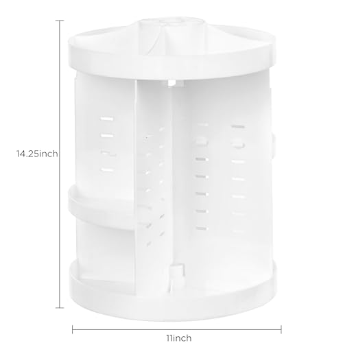 HBlife 360 Rotating Makeup Organizer - Adjustable Cosmetic Storage Carousel