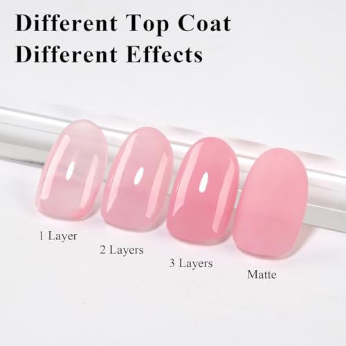 Pink Sheer Jelly Gel Nail Polish - 10ML Translucent Manicure