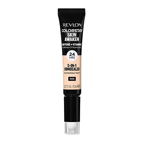 Revlon ColorStay Skin Awaken Concealer 005 Fair - Lightweight 5-in-1 Formula with Caffeine & Vitamin C