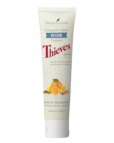 Young Living Thieves Whitening Toothpaste - Natural Fluoride-Free Oral Care - 4 oz