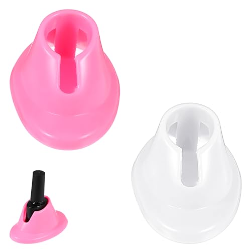 YUXIANLB 2PCS Soft Silicone Nail Polish Bottle Holders
