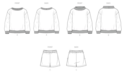Know Me Unisex Oversized Sweatshirt & Shorts Sewing Pattern ME2131