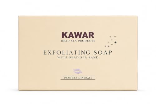 KAWAR Dead Sea Exfoliating Soap Bar with Salicylic Acid - 1-Pack, Vegan & Nourishing