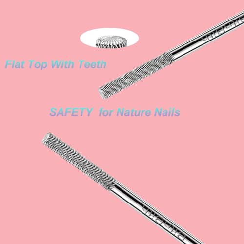 BitnBith 3XF Flat Nail Drill Bit for Natural Nail Care, Dead Skin Removal