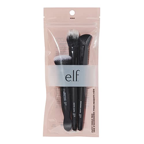 e.l.f. Putty Tools Trio - 3 Makeup Brushes for Face Products