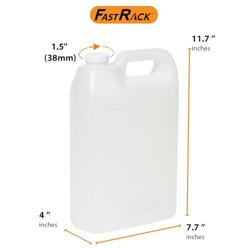 FastRack 1 Gallon BPA-Free Water Jug with Lid - Leak-Proof Container for Storage & Camping