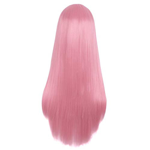 28 Inch Light Hot Pink Synthetic Wig for Women - MapofBeauty